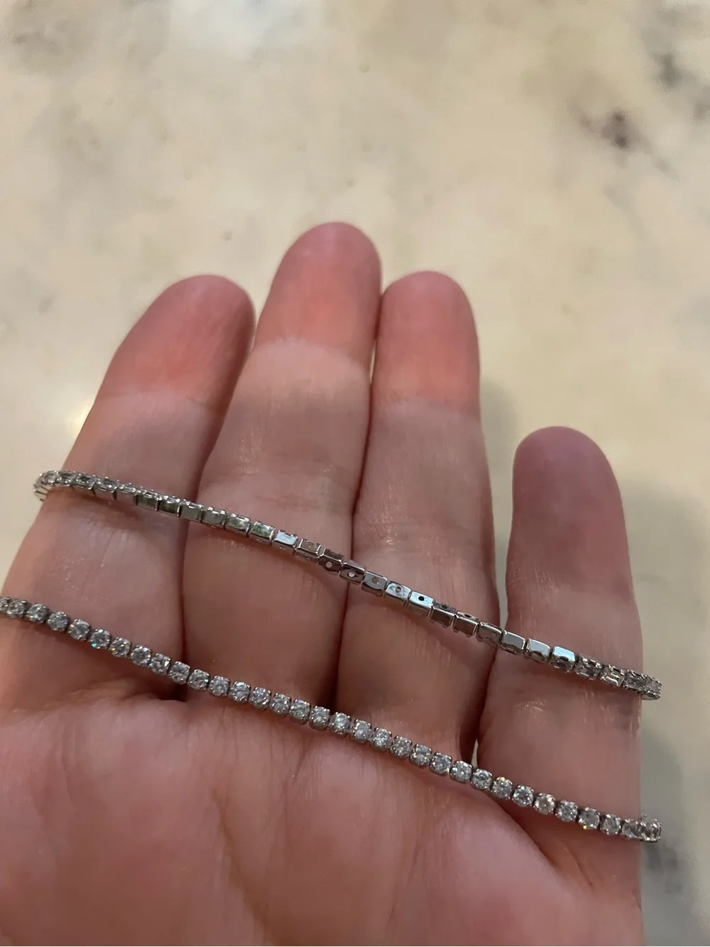 Pretty Crystal Dainty Tennis Bracelets Women Jewelry 7.5 in & 8 in